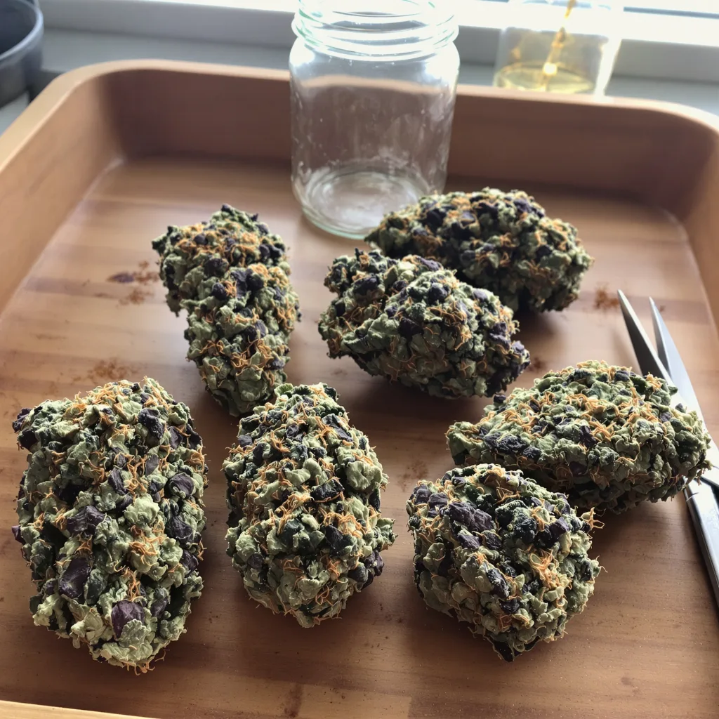 Tahoe Hydro OG 76% indica / 24% sativa — flor con tricomas visibles