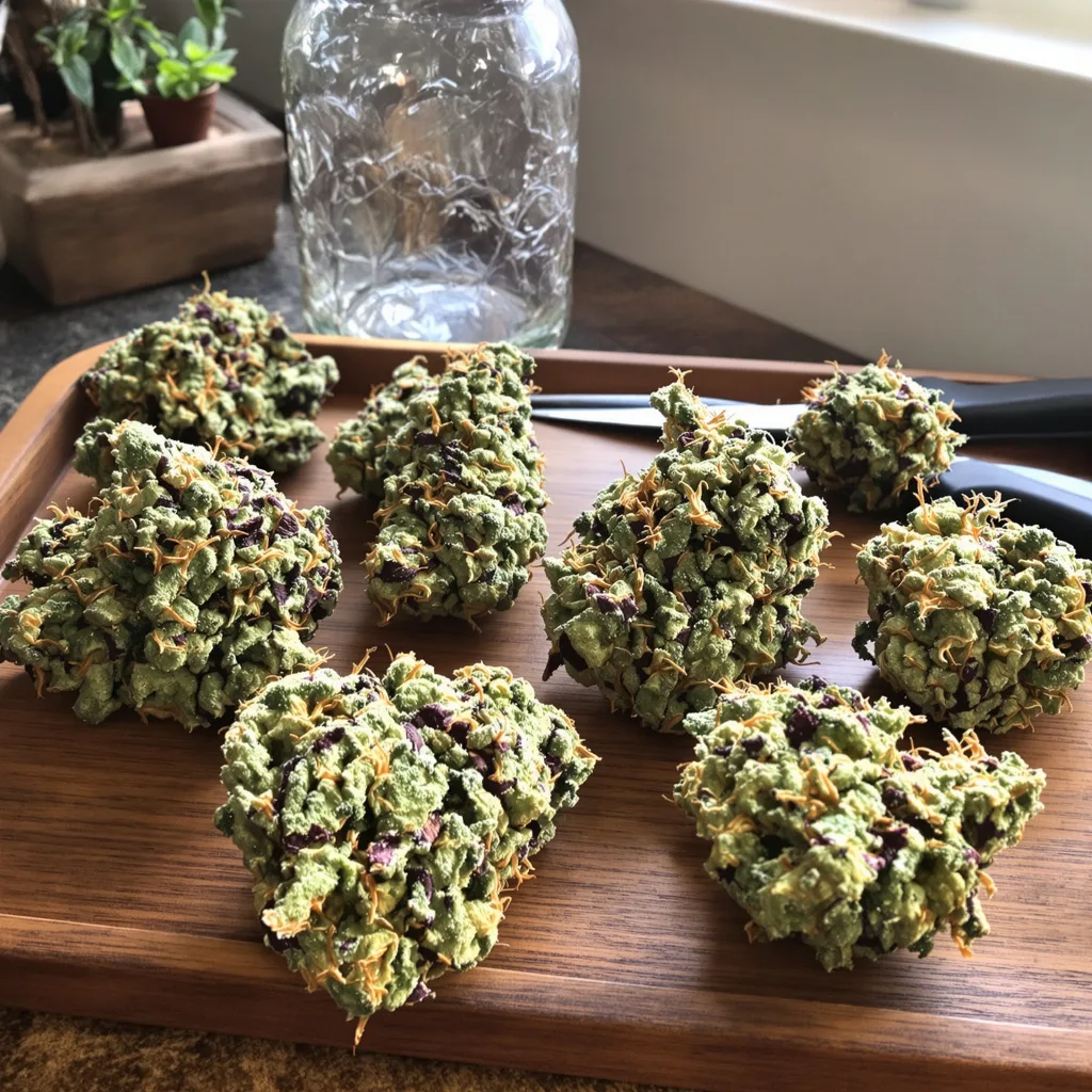Tahoe OG Kush 62% indica / 38% sativa — flor con tricomas visibles