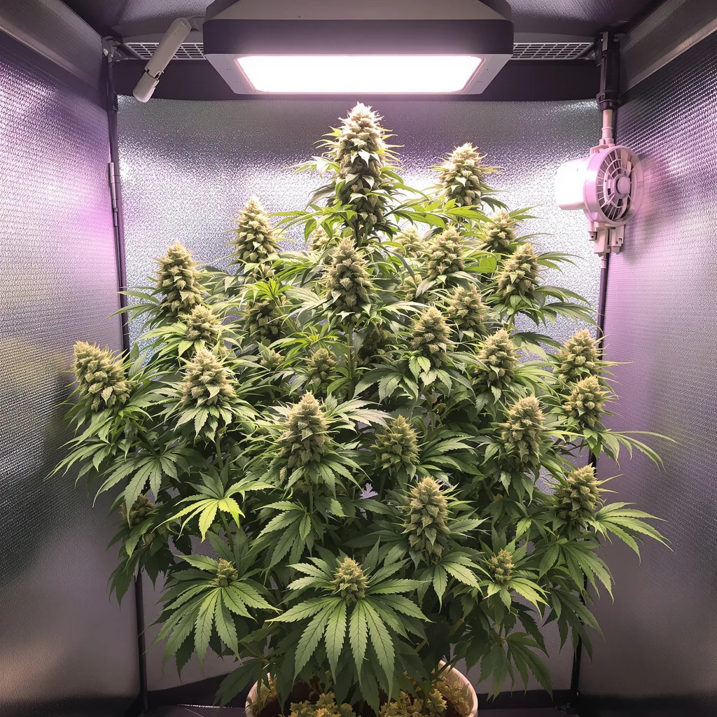 Planta de cannabis Tahoe OG Kush en fase de floración — 60-100 cm autofloración