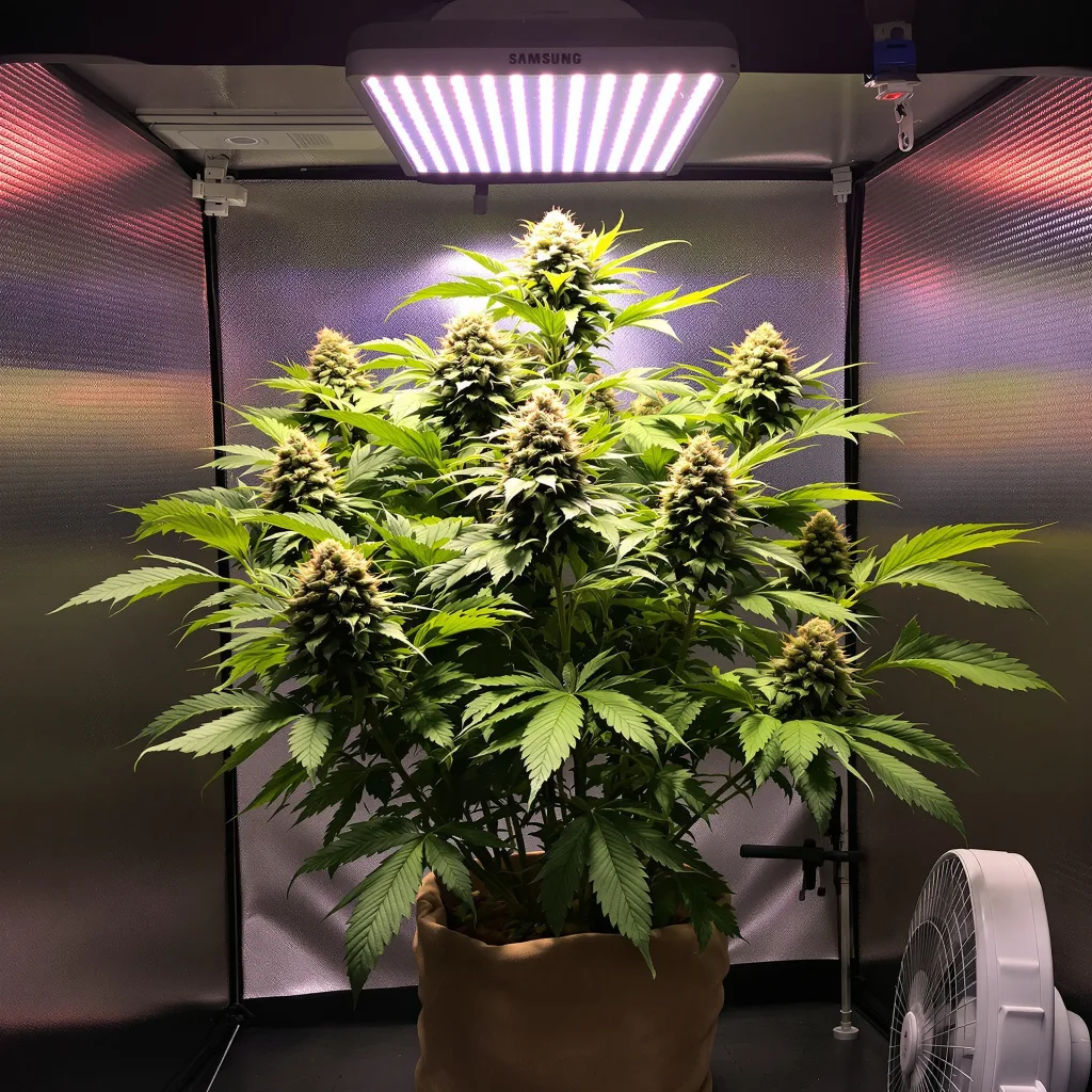 Planta de cannabis Tangerine Dream en fase de floración — 60-100 cm autofloración