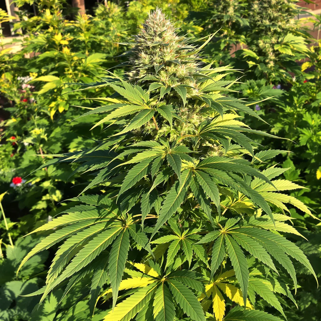 Tangerine Dream 79% indica / 21% sativa — flor con tricomas visibles