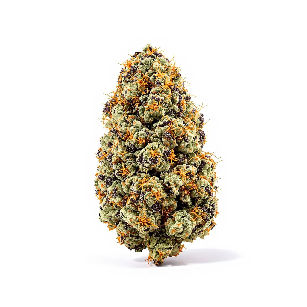 Tangerine Dream 79% indica / 21% sativa — flor con tricomas visibles