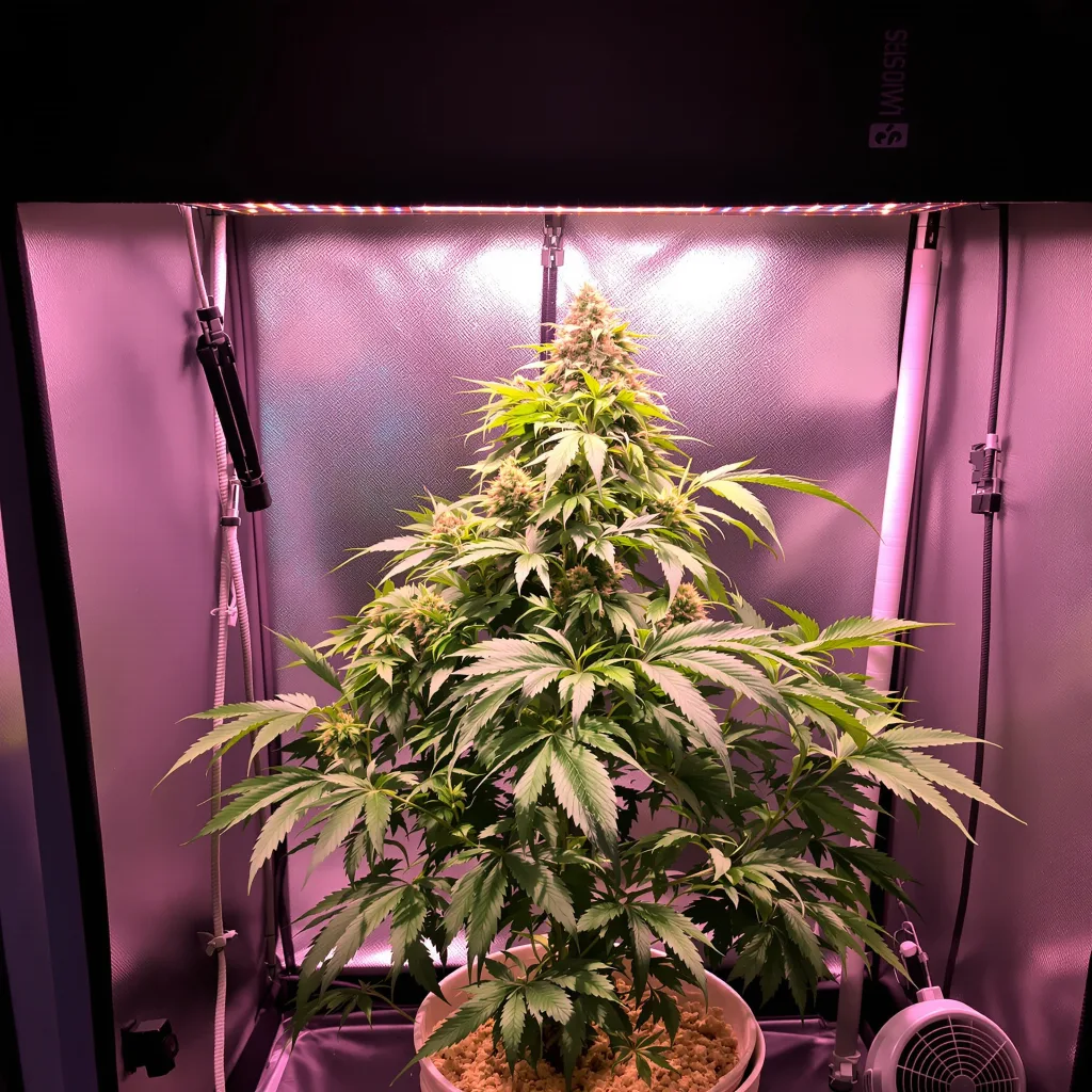 Planta de cannabis Tangerine Kush en fase de floración — 90-130 cm feminizada