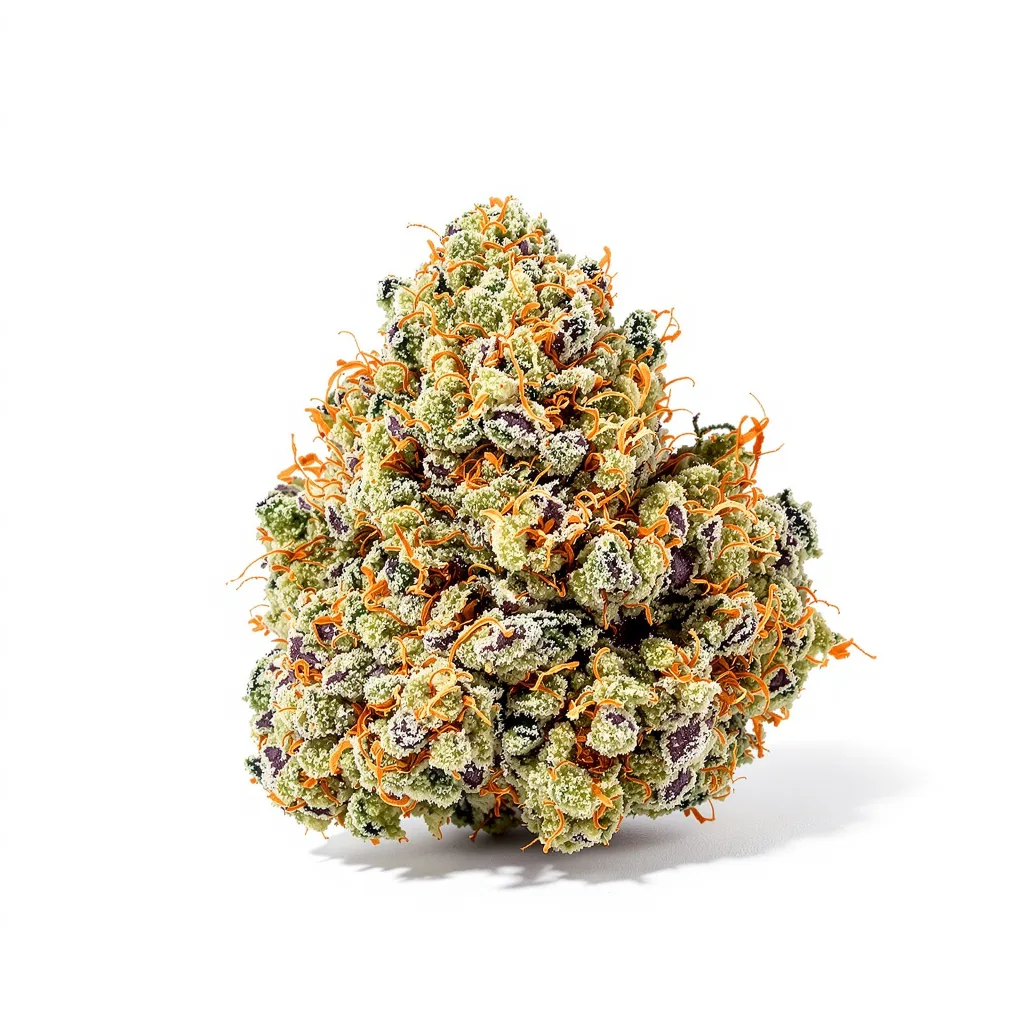 Tango 53% indica / 47% sativa — flor con tricomas visibles