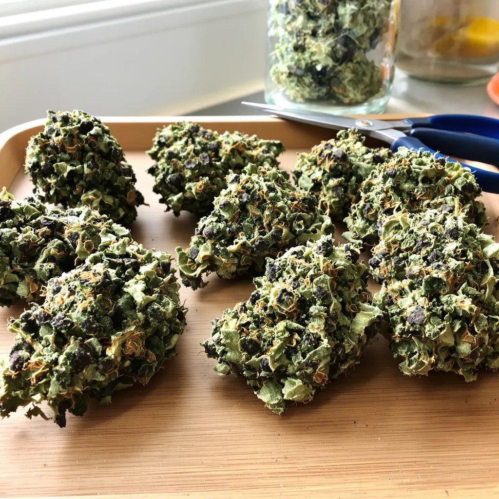 Terminator OG 70% indica / 30% sativa — flor con tricomas visibles