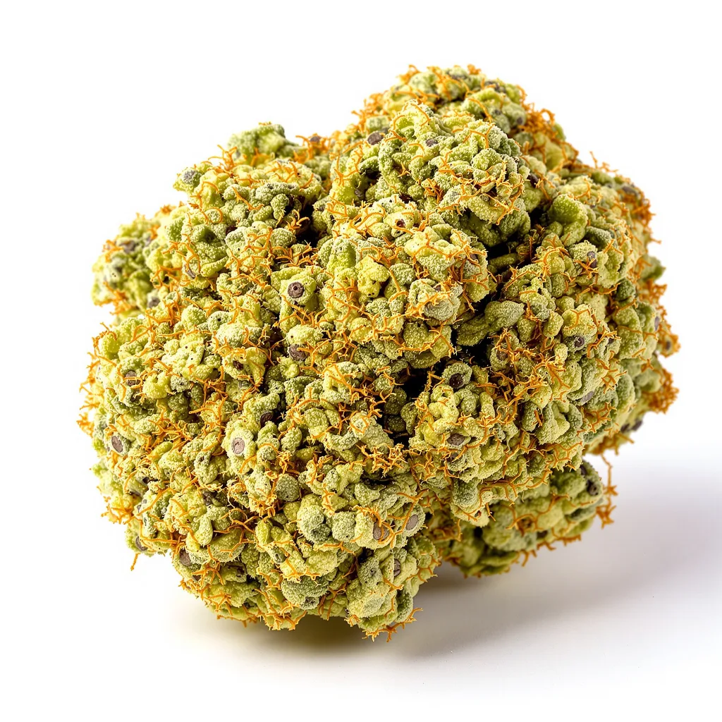Thai 8% indica / 92% sativa — flor con tricomas visibles