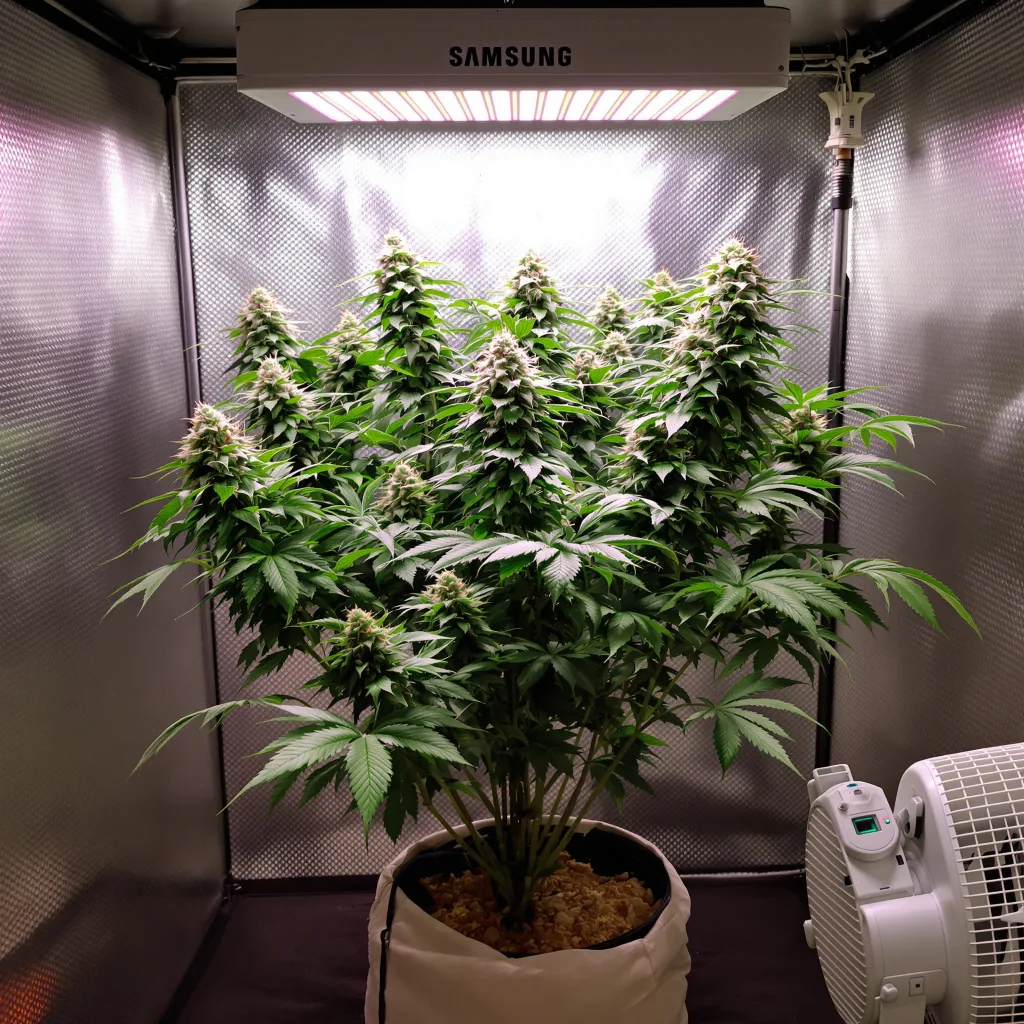 Planta de cannabis The Big Stink en fase de floración — 60-100 cm autofloración