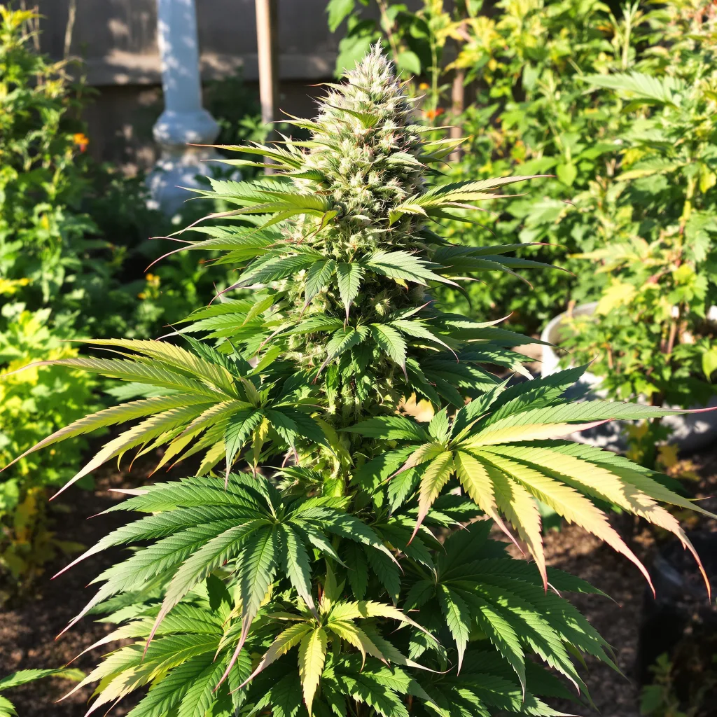 The Big Stink 85% indica / 15% sativa — flor con tricomas visibles