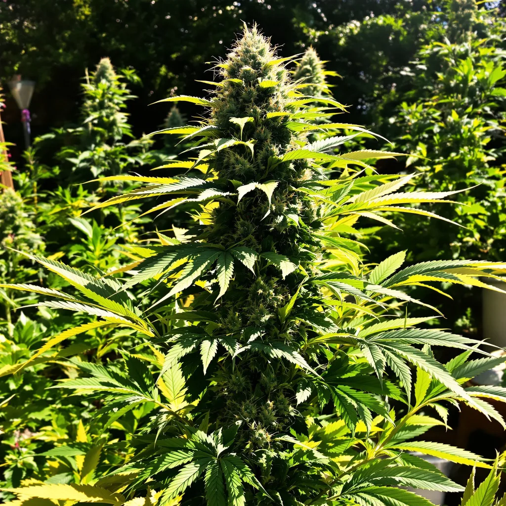 The OX 83% indica / 17% sativa — flor con tricomas visibles