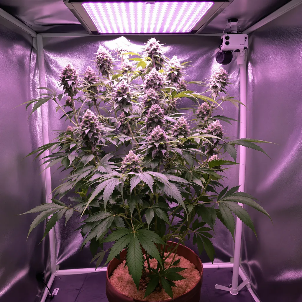 Planta de cannabis The Sister en fase de floración — 60-100 cm autofloración