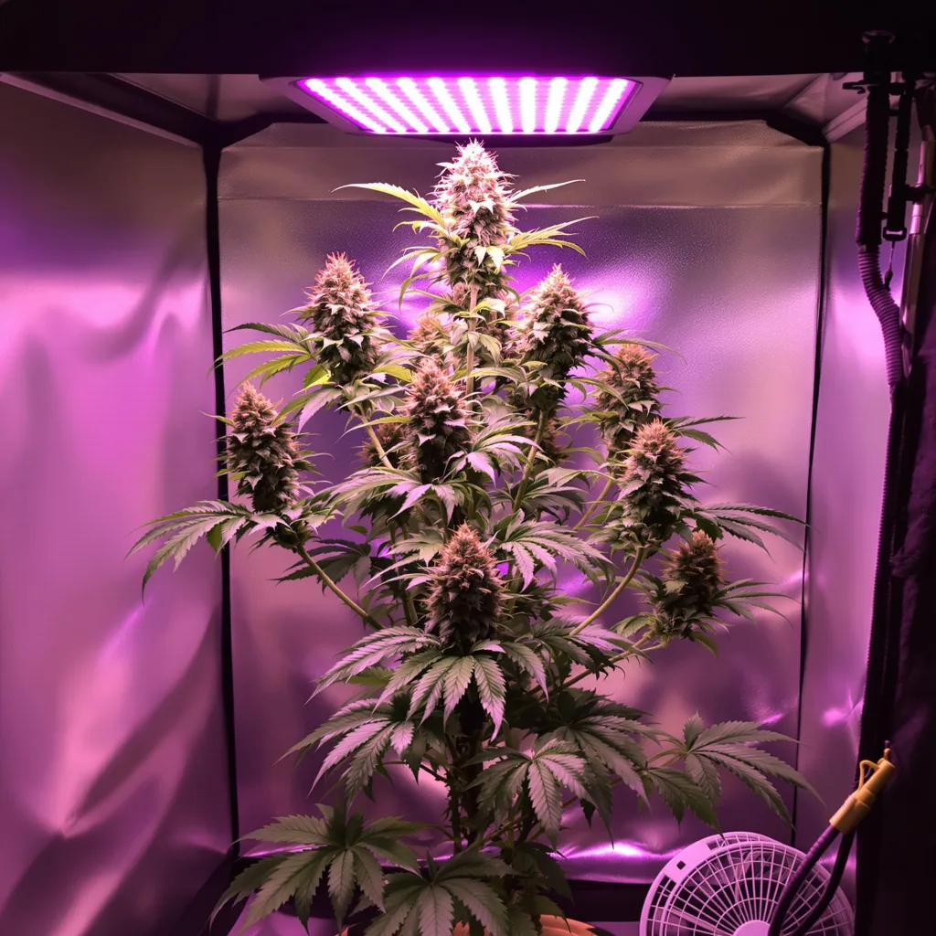 Planta de cannabis Thin Mint GSC en fase de floración — 60-100 cm autofloración