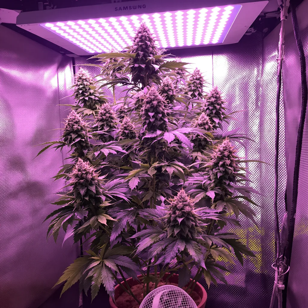 Planta de cannabis Tiger’s Milk en fase de floración — 120-180 cm feminizada