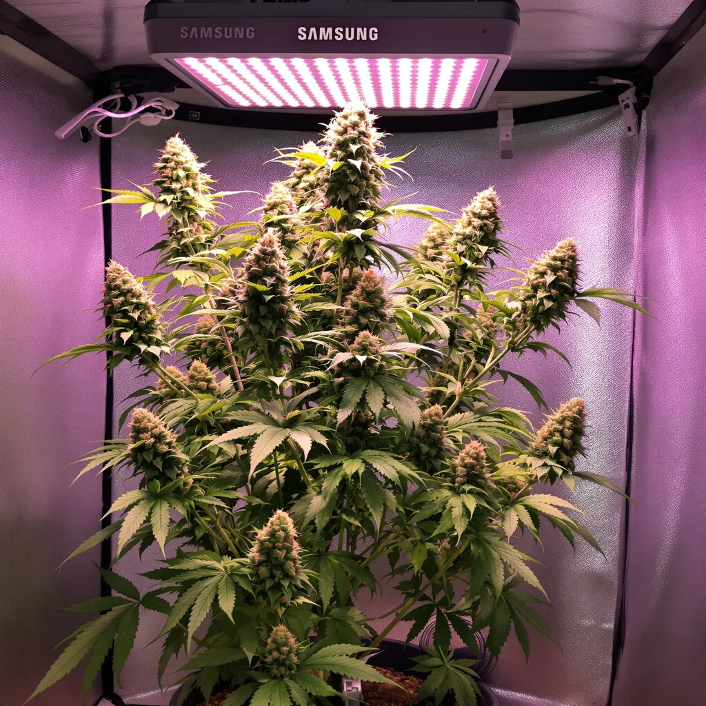 Planta de cannabis Tiger Woods en fase de floración — 60-100 cm autofloración