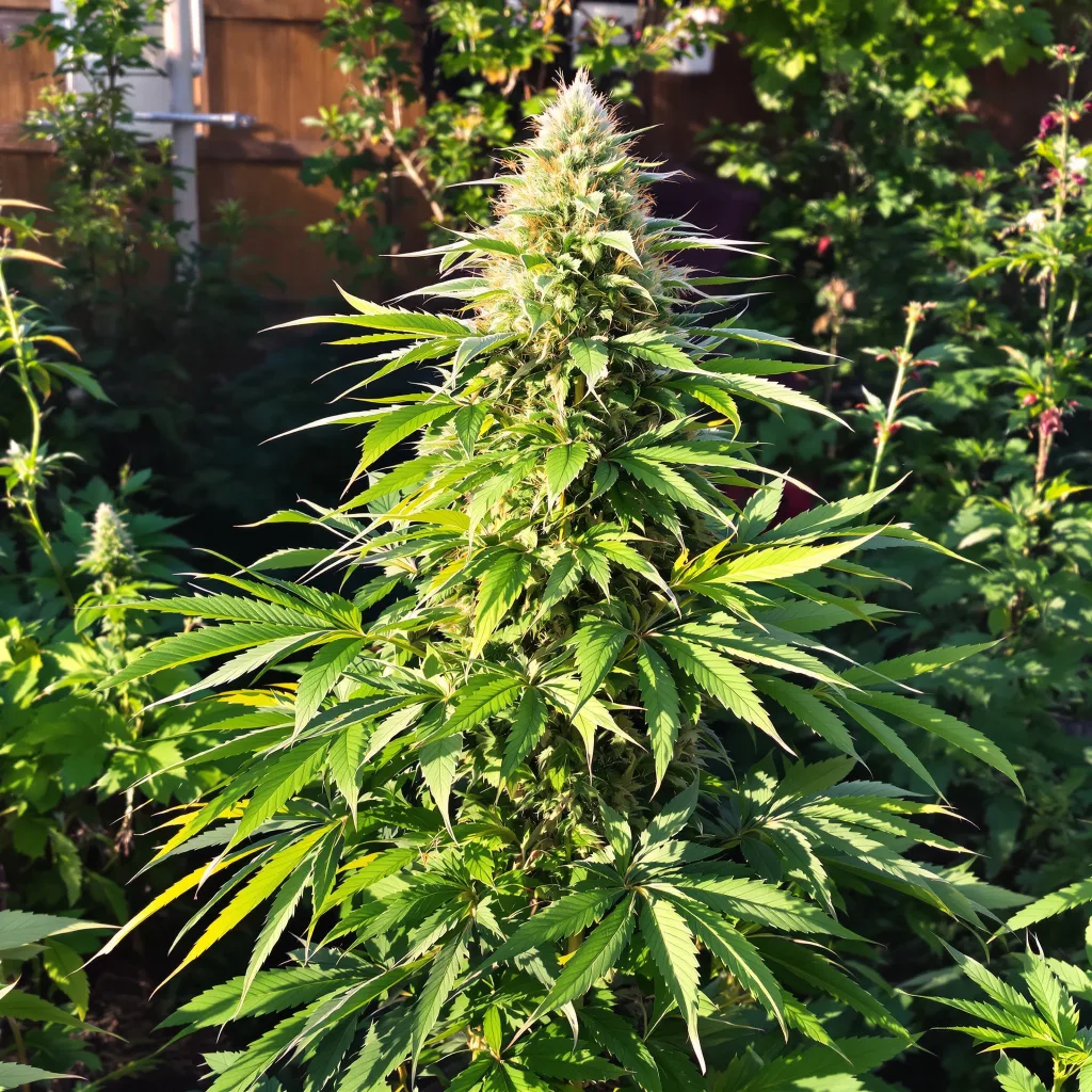 Tigermelon 77% indica / 23% sativa — flor con tricomas visibles