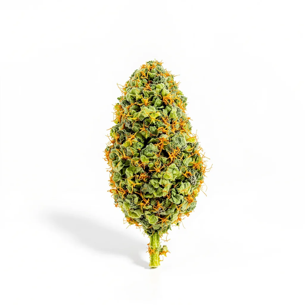 Timewreck 25% indica / 75% sativa — flor con tricomas visibles