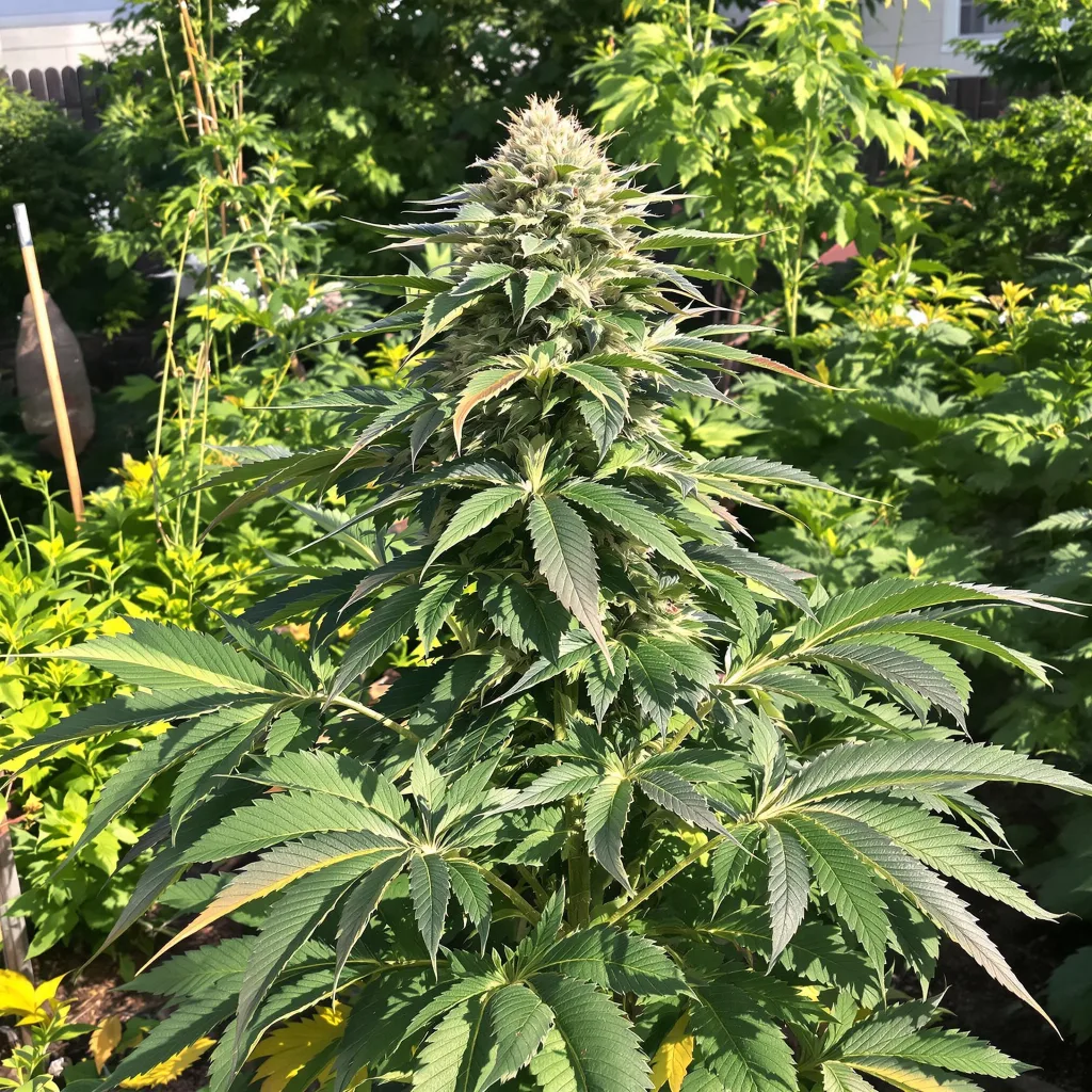 Training Day 66% indica / 34% sativa — flor con tricomas visibles