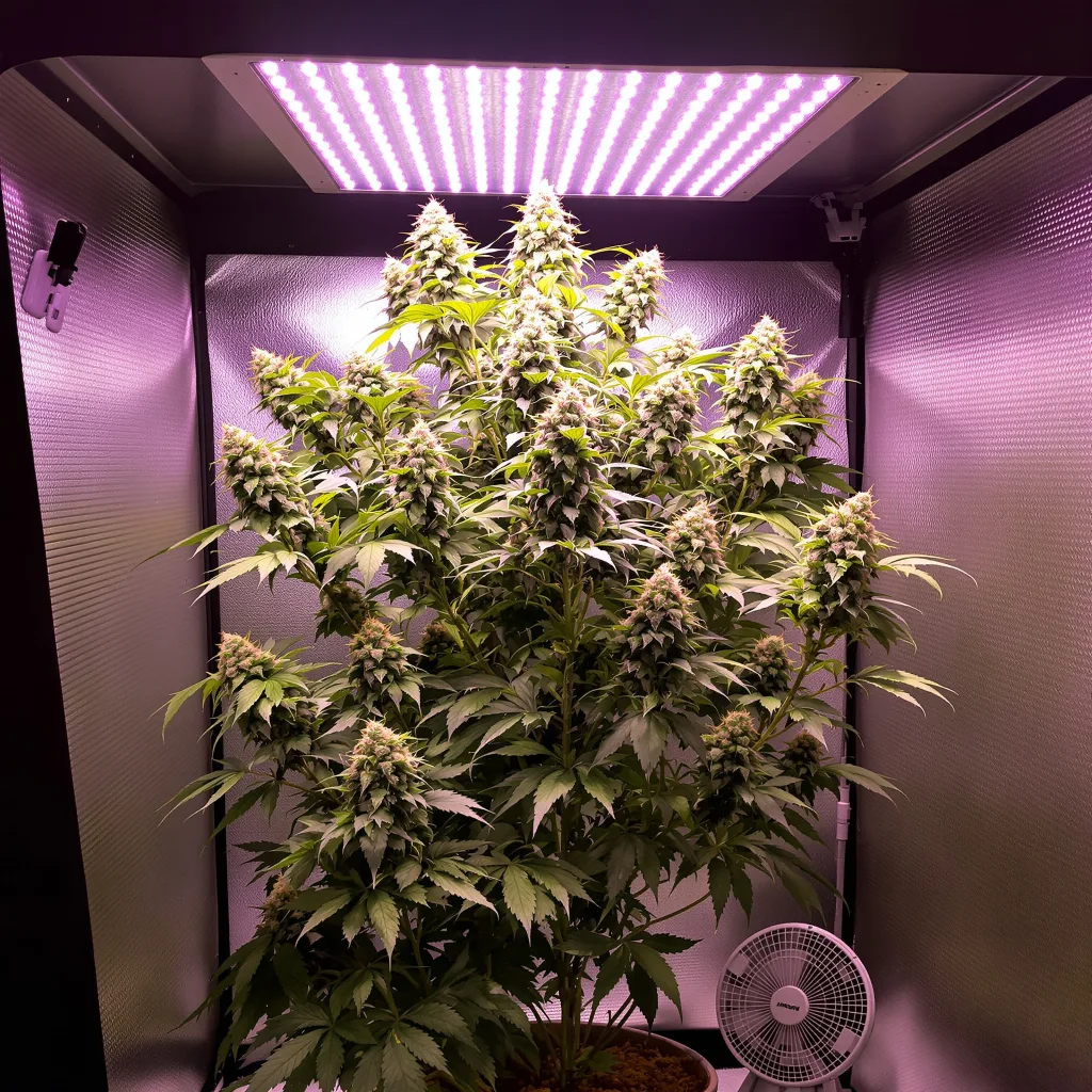 Planta de cannabis Trainwreck en fase de floración — 120-180 cm feminizada