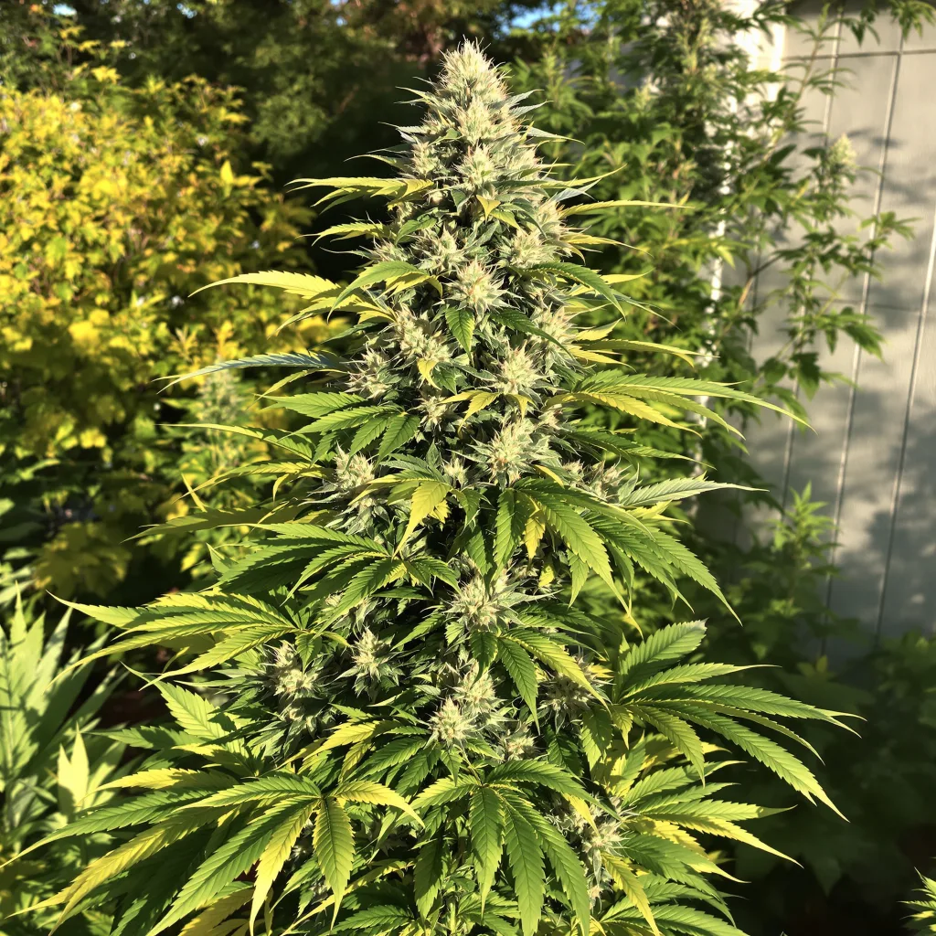 Treasure Island 40% indica / 60% sativa — flor con tricomas visibles