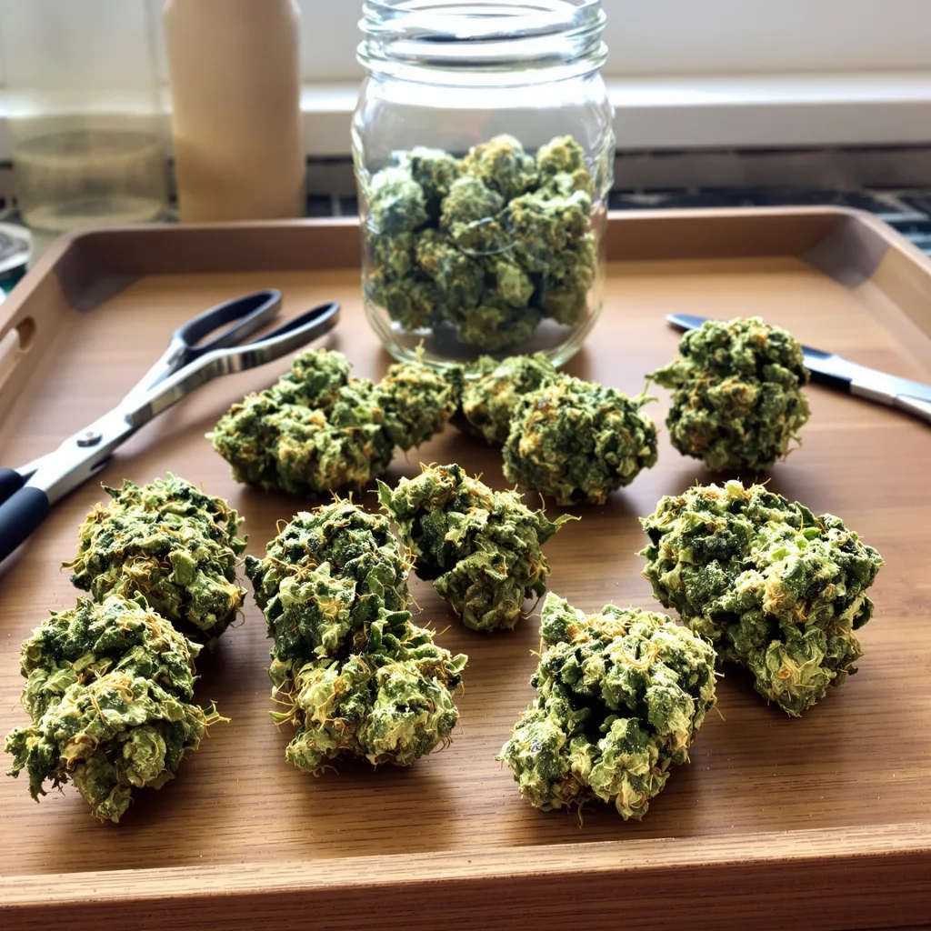 Tree of Life 9% indica / 91% sativa — flor con tricomas visibles