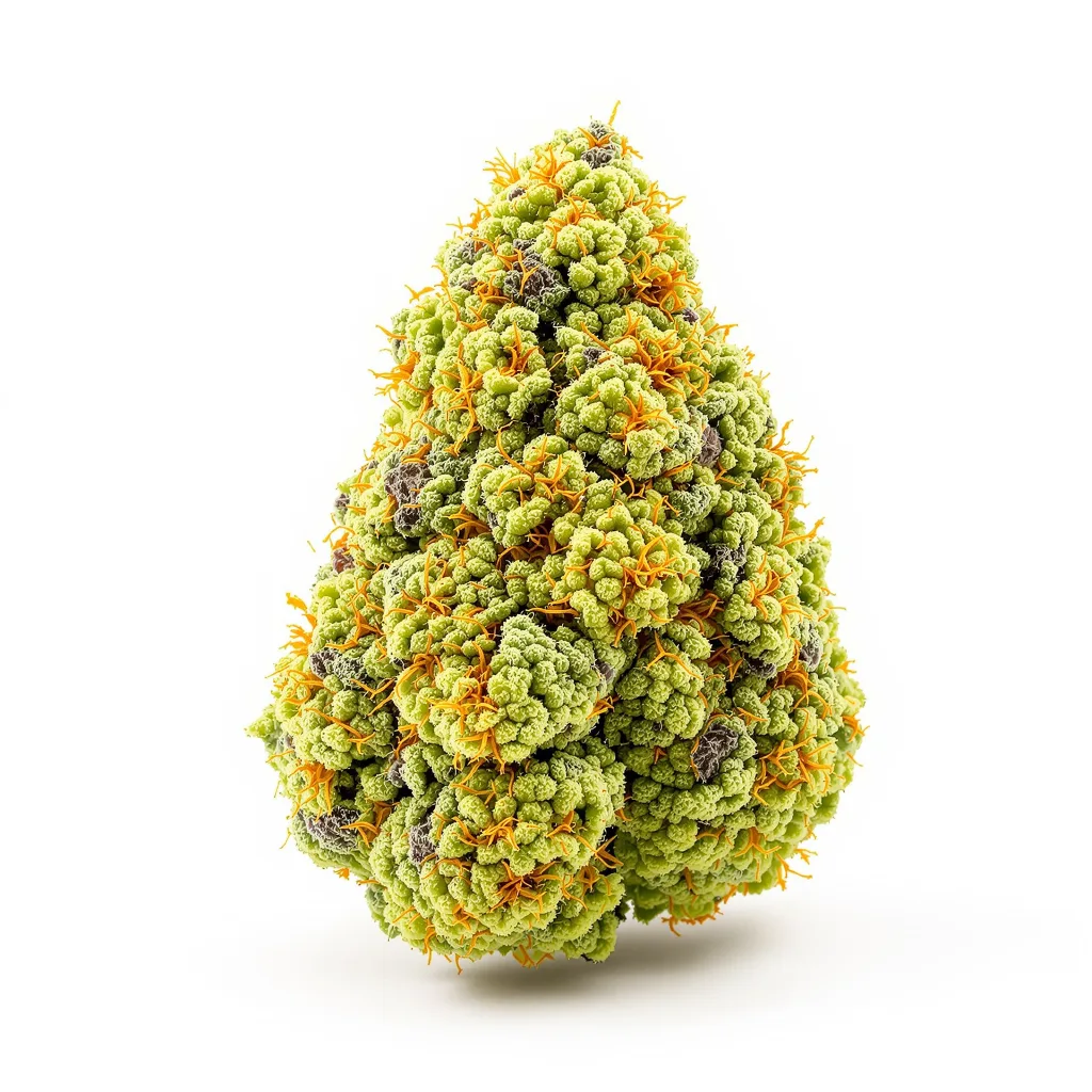 Tree of Life 9% indica / 91% sativa — flor con tricomas visibles