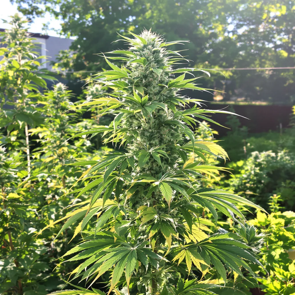 Trinity 25% indica / 75% sativa — flor con tricomas visibles