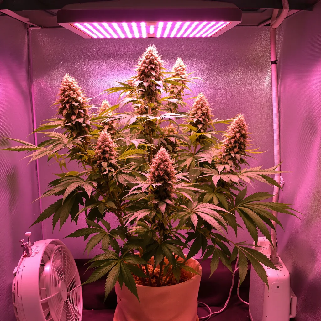 Planta de cannabis Triple Cheese en fase de floración — 60-100 cm autofloración