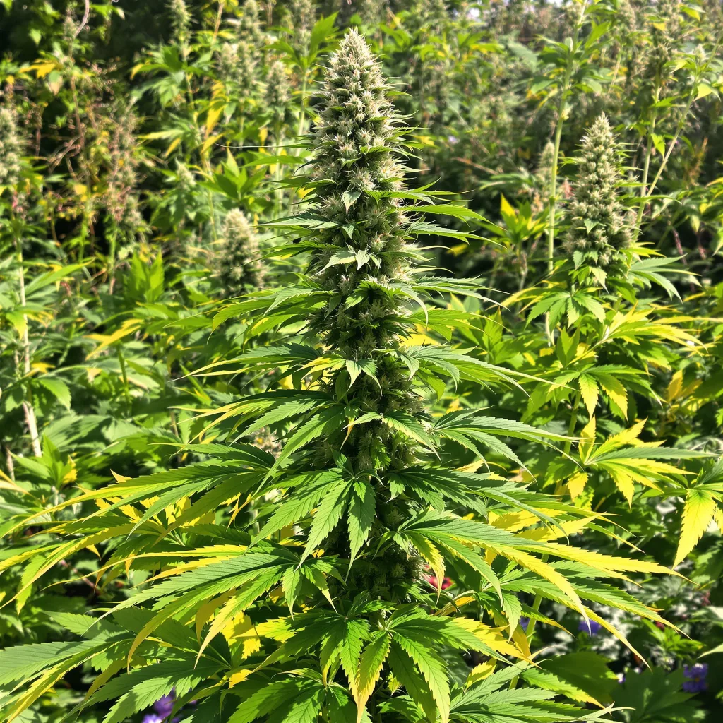 Turbo Mind Warp 20% indica / 80% sativa — flor con tricomas visibles