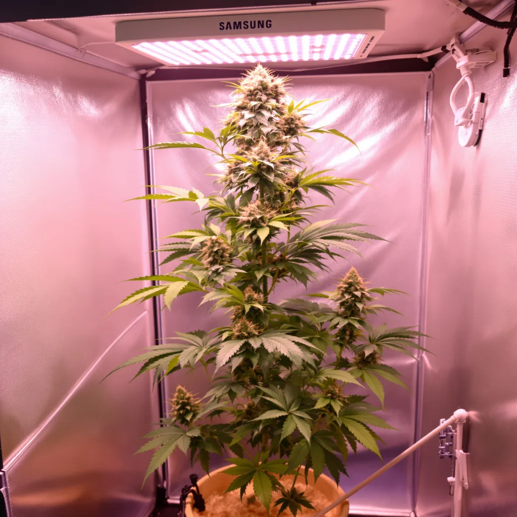 Planta de cannabis Turbo Mind Warp en fase de floración — 150-200 cm feminizada