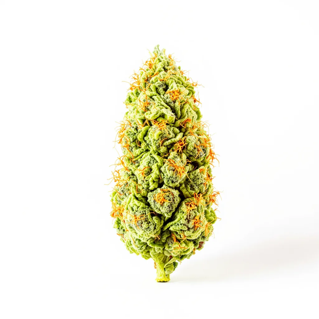 Turbo Mind Warp 20% indica / 80% sativa — flor con tricomas visibles