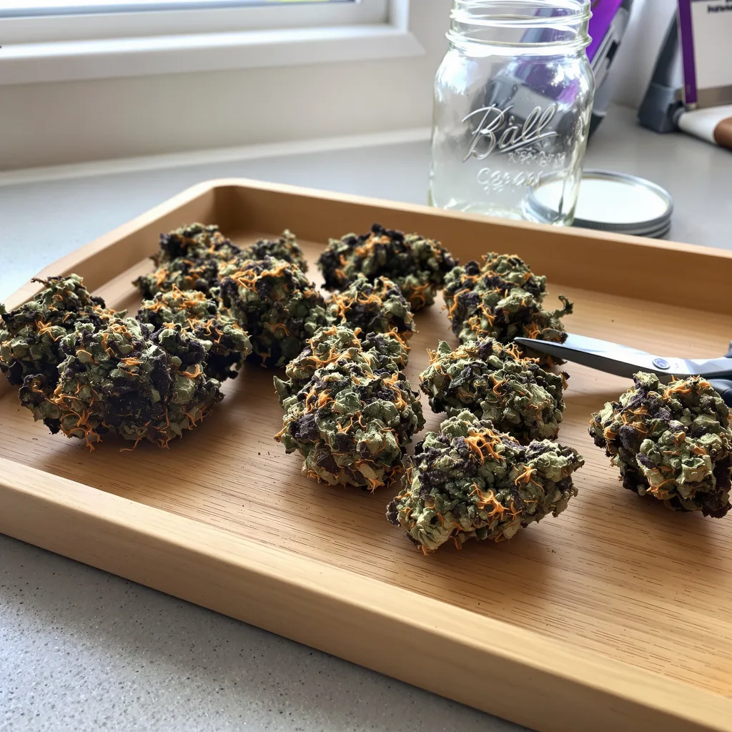Tyson 85% indica / 15% sativa — flor con tricomas visibles