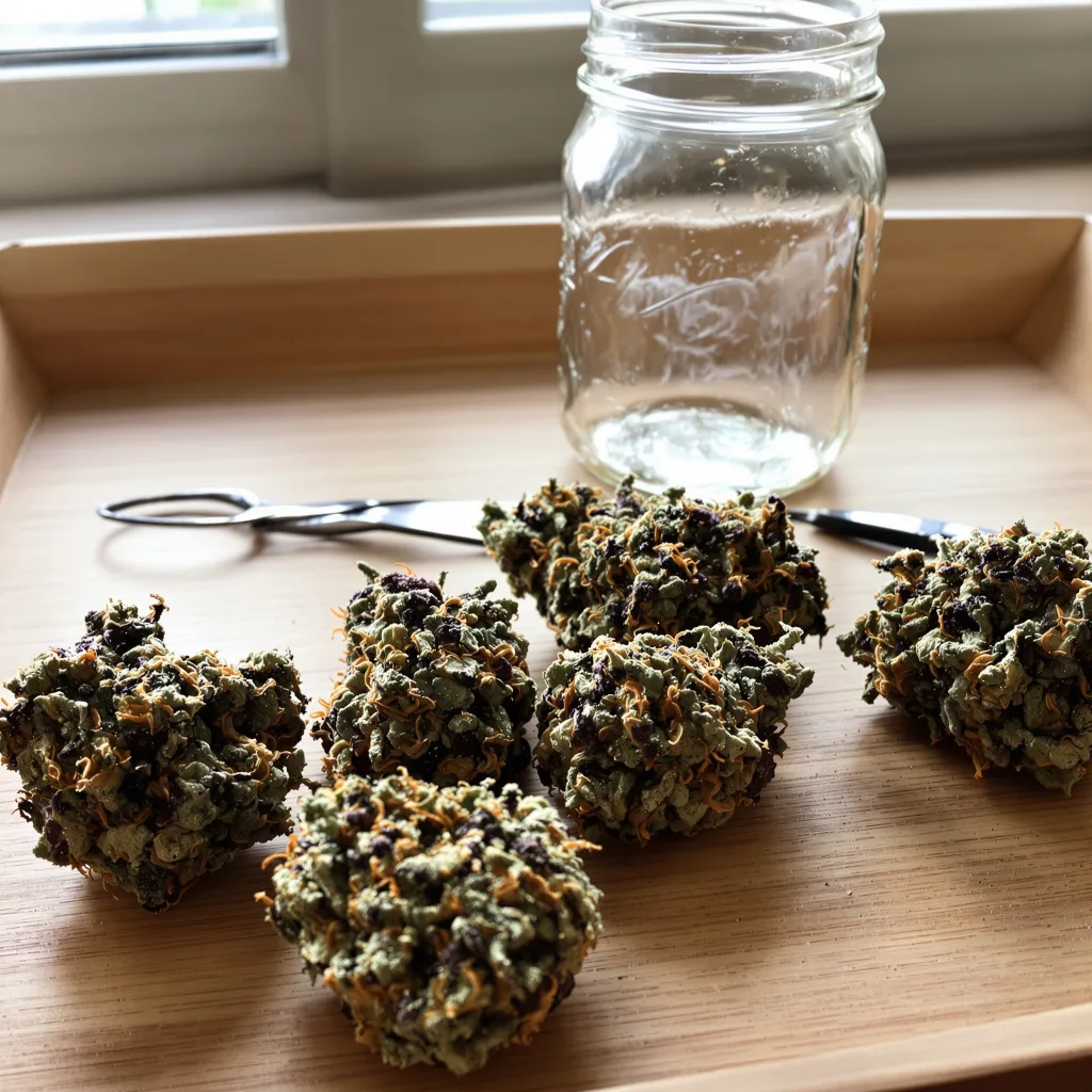 Tyson 85% indica / 15% sativa — flor con tricomas visibles