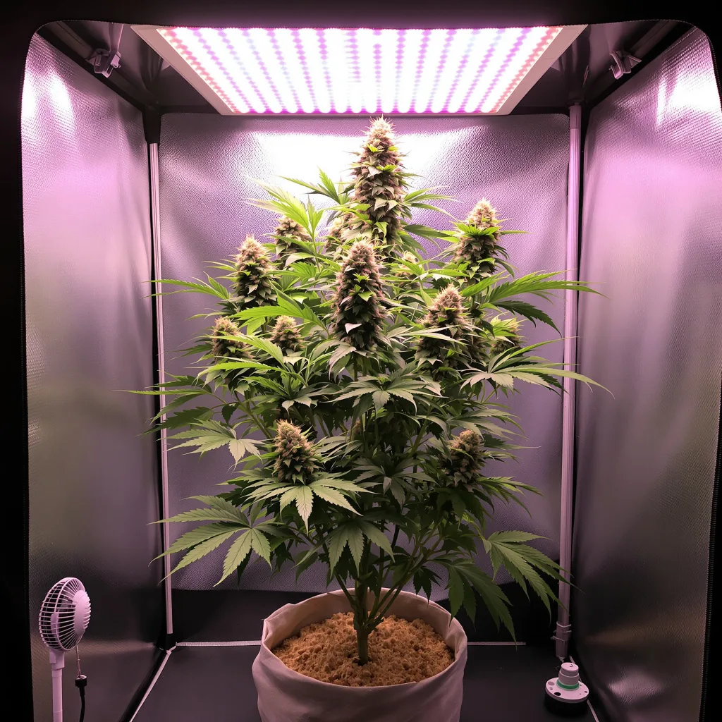 Planta de cannabis U2 Kush en fase de floración — 60-100 cm autofloración