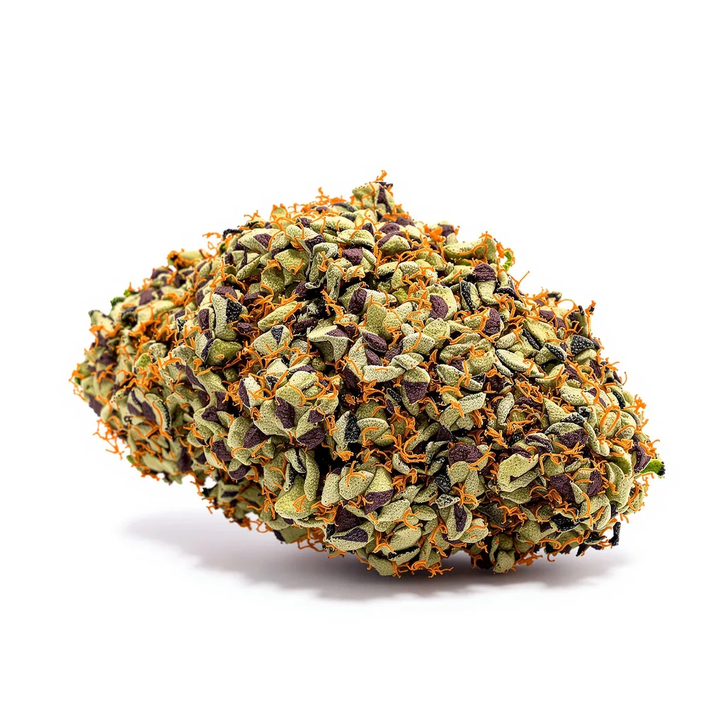 U2 Kush 88% indica / 12% sativa — flor con tricomas visibles
