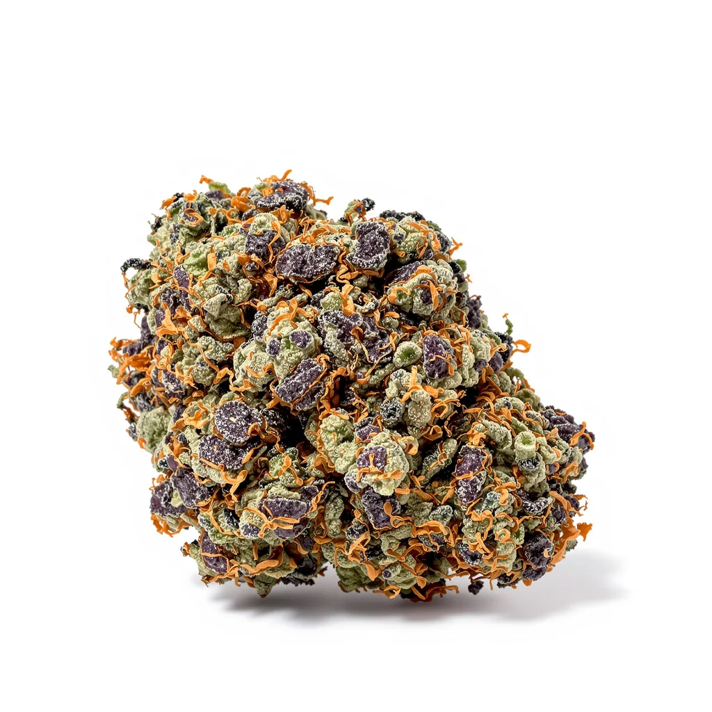 U2 Kush 88% indica / 12% sativa — flor con tricomas visibles