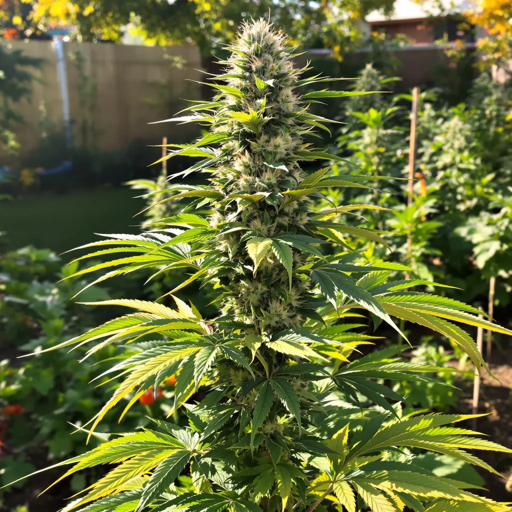 UK Cheese 40% indica / 50% sativa — flor con tricomas visibles