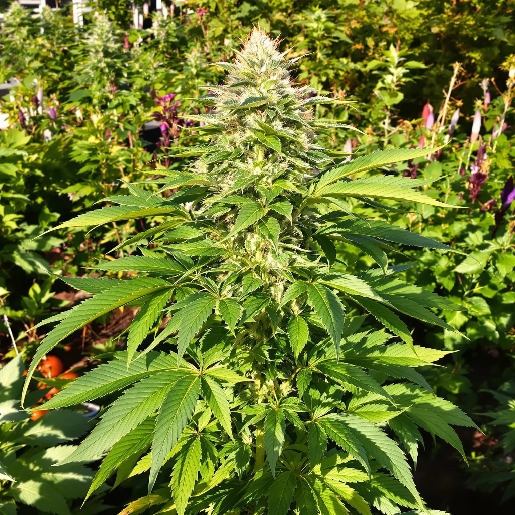 UW 80% indica / 20% sativa — flor con tricomas visibles