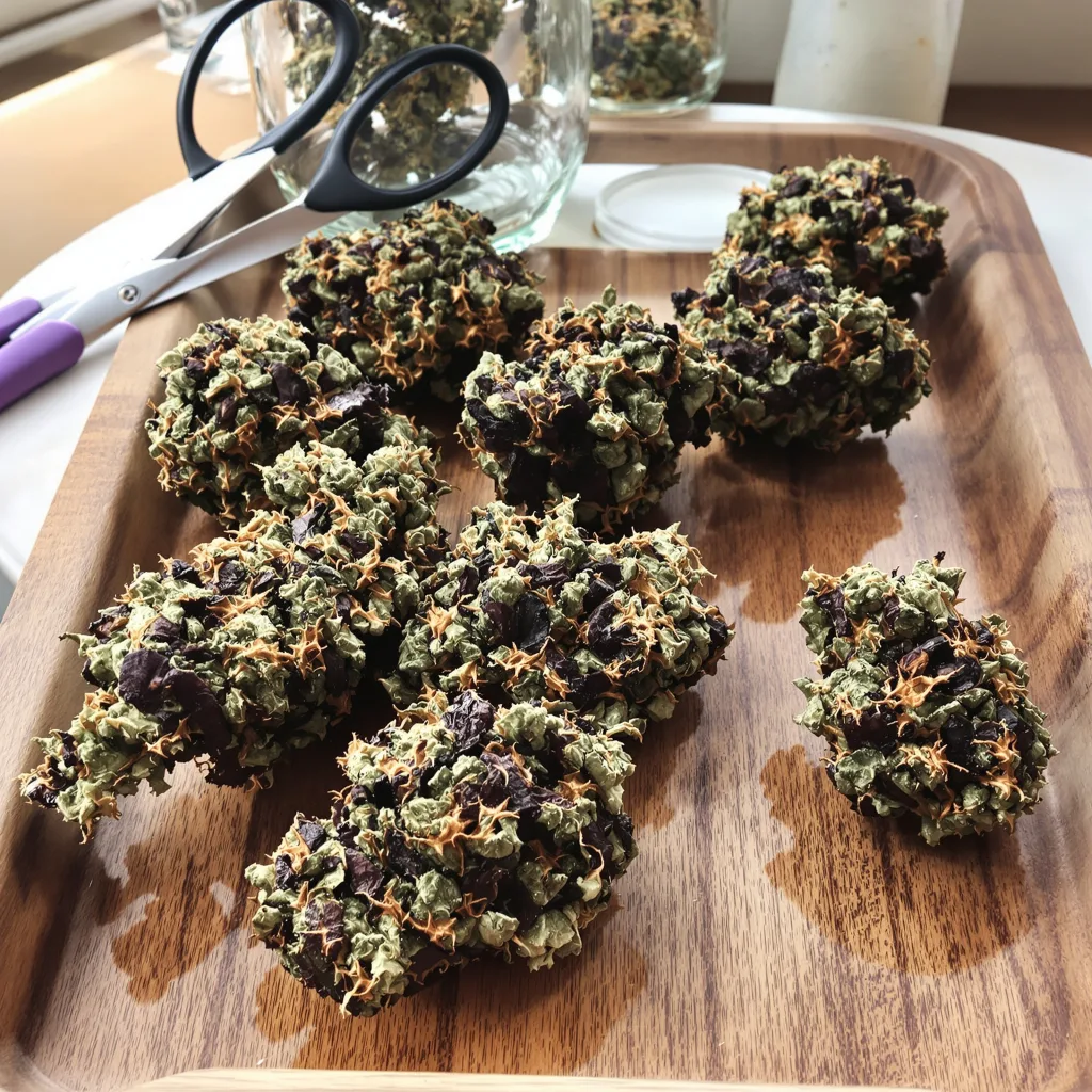 Vader OG 76% indica / 24% sativa — flor con tricomas visibles