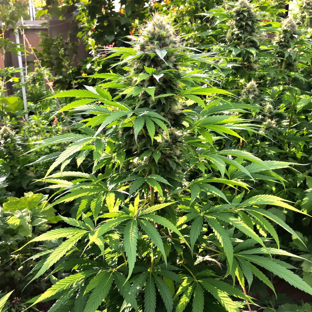 Vader OG 76% indica / 24% sativa — flor con tricomas visibles