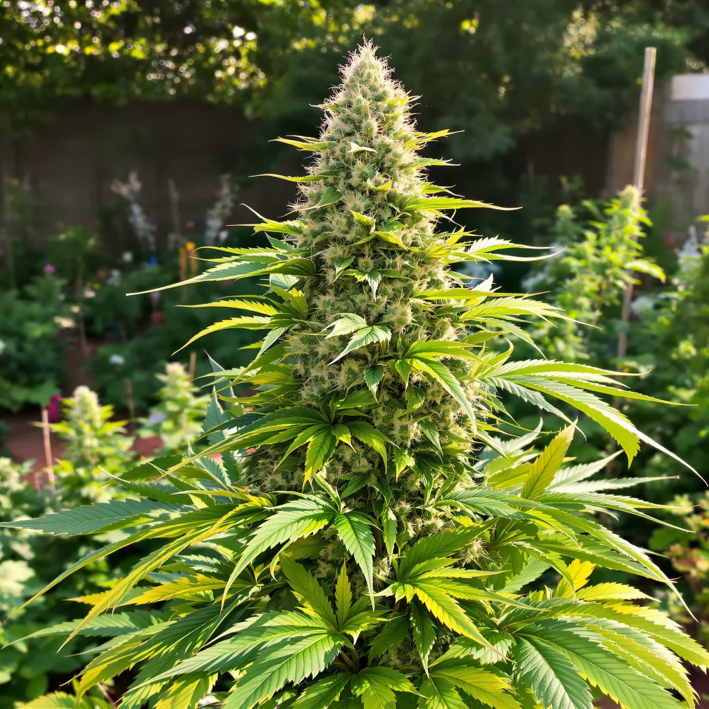 Valley Ghash 42% indica / 58% sativa — flor con tricomas visibles