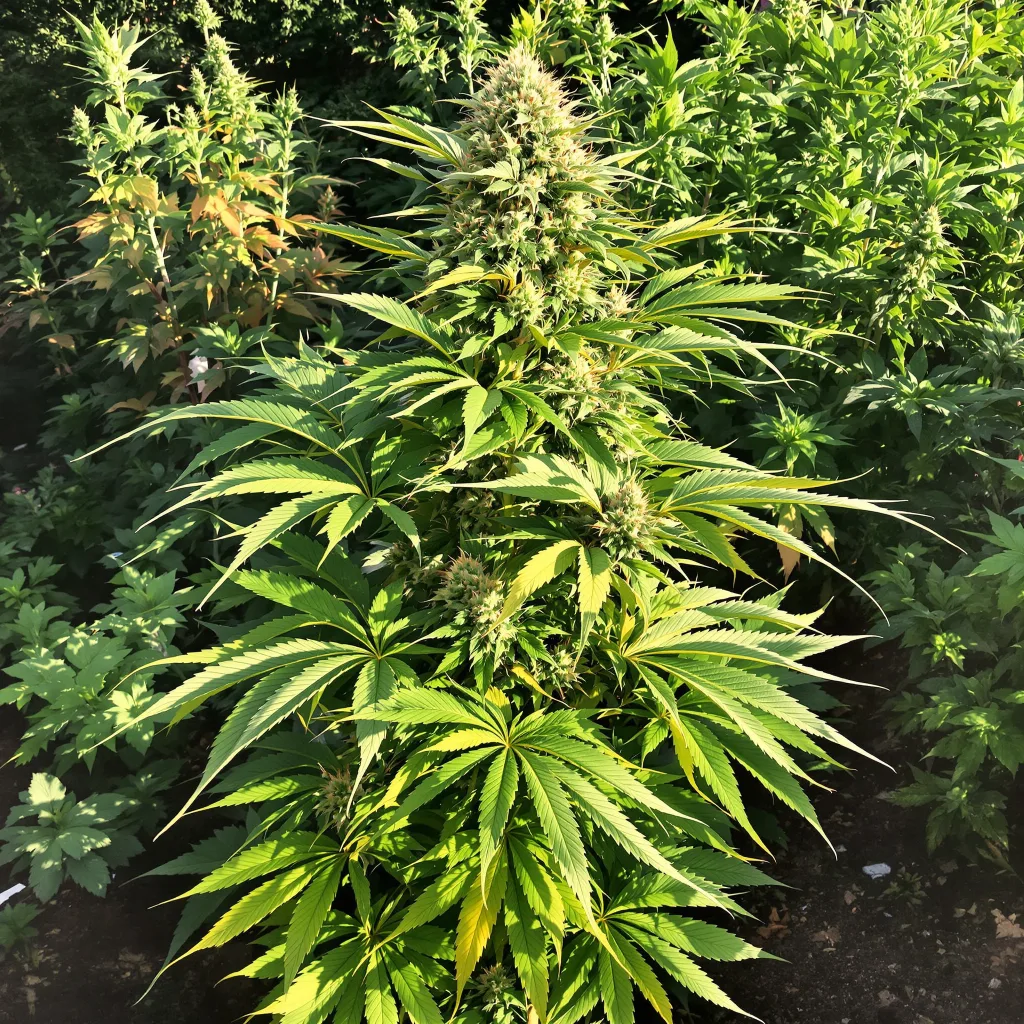 Vanilla Kush 70% indica / 30% sativa — flor con tricomas visibles