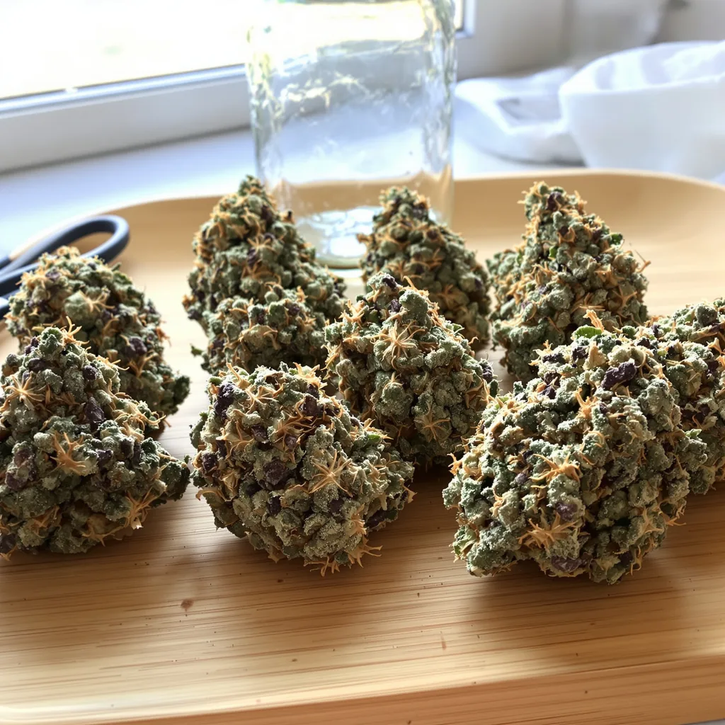 Venom OG 50% indica / 50% sativa — flor con tricomas visibles