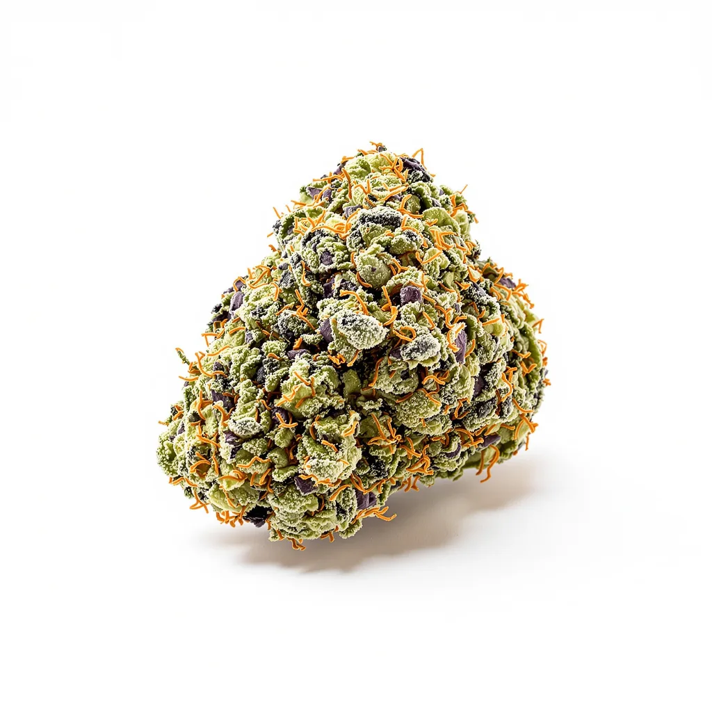 Venom OG 50% indica / 50% sativa — flor con tricomas visibles