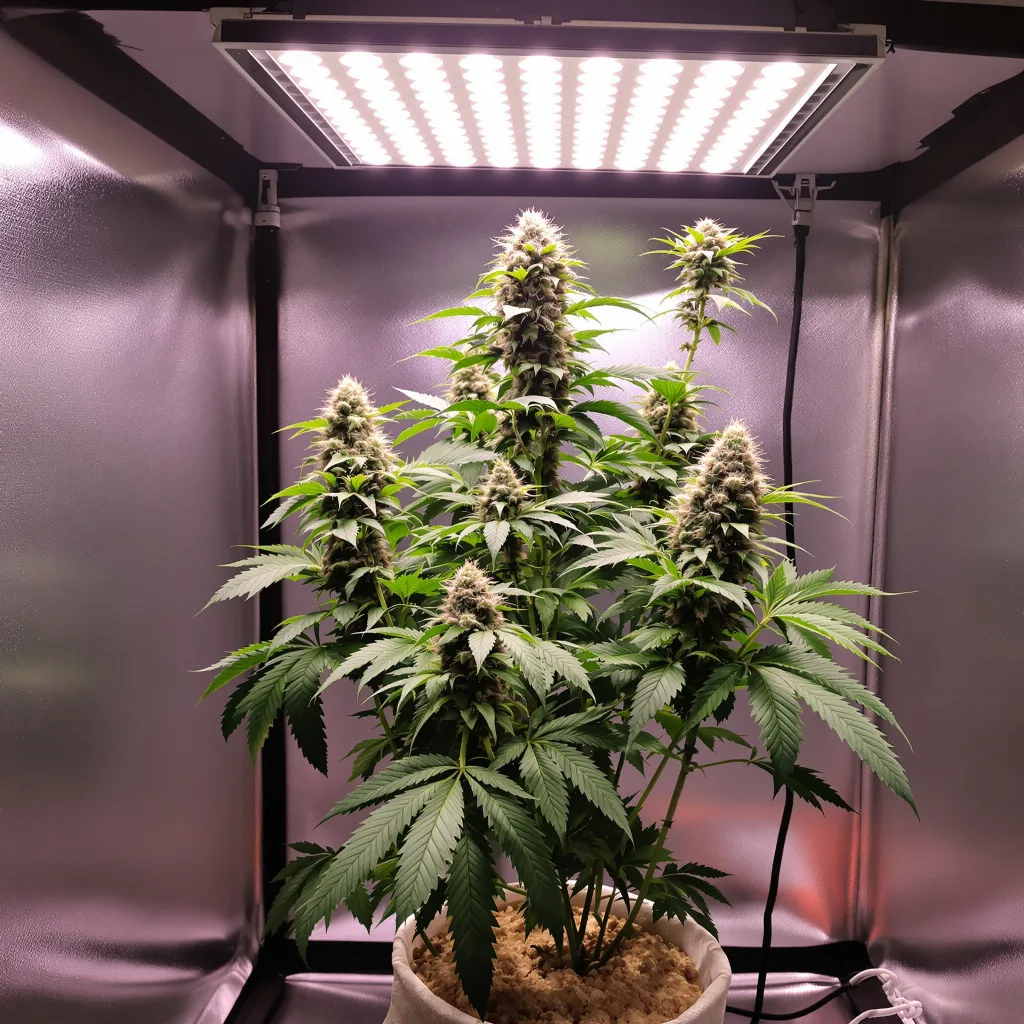 Planta de cannabis Violator Kush en fase de floración — 60-100 cm autofloración