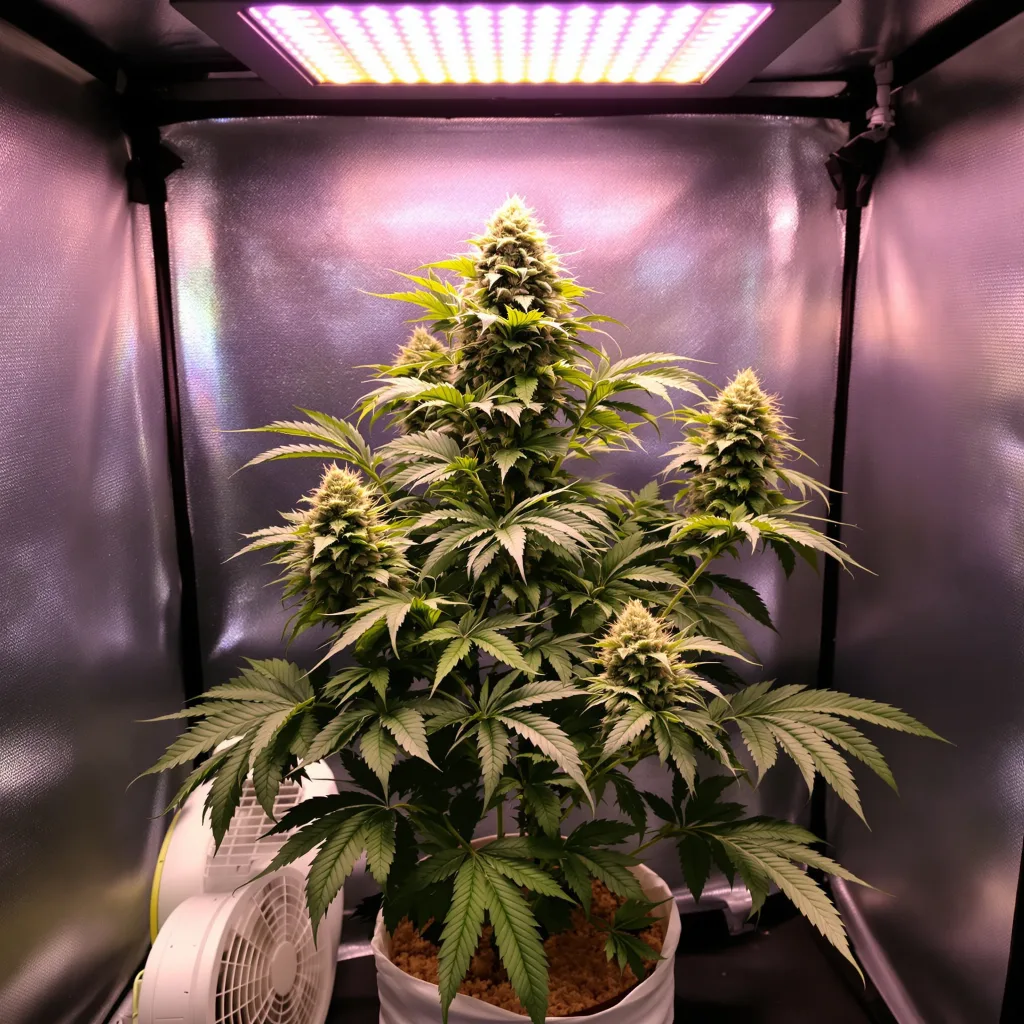 Planta de cannabis Warlock en fase de floración — 90-130 cm feminizada