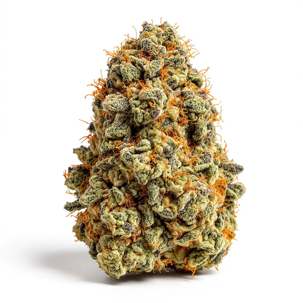 Warlock 74% indica / 26% sativa — flor con tricomas visibles