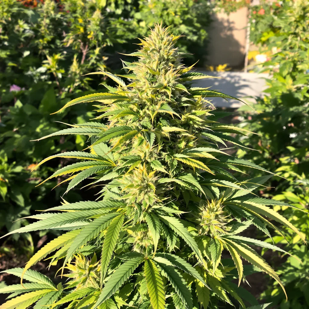 Watermelon 80% indica / 20% sativa — flor con tricomas visibles