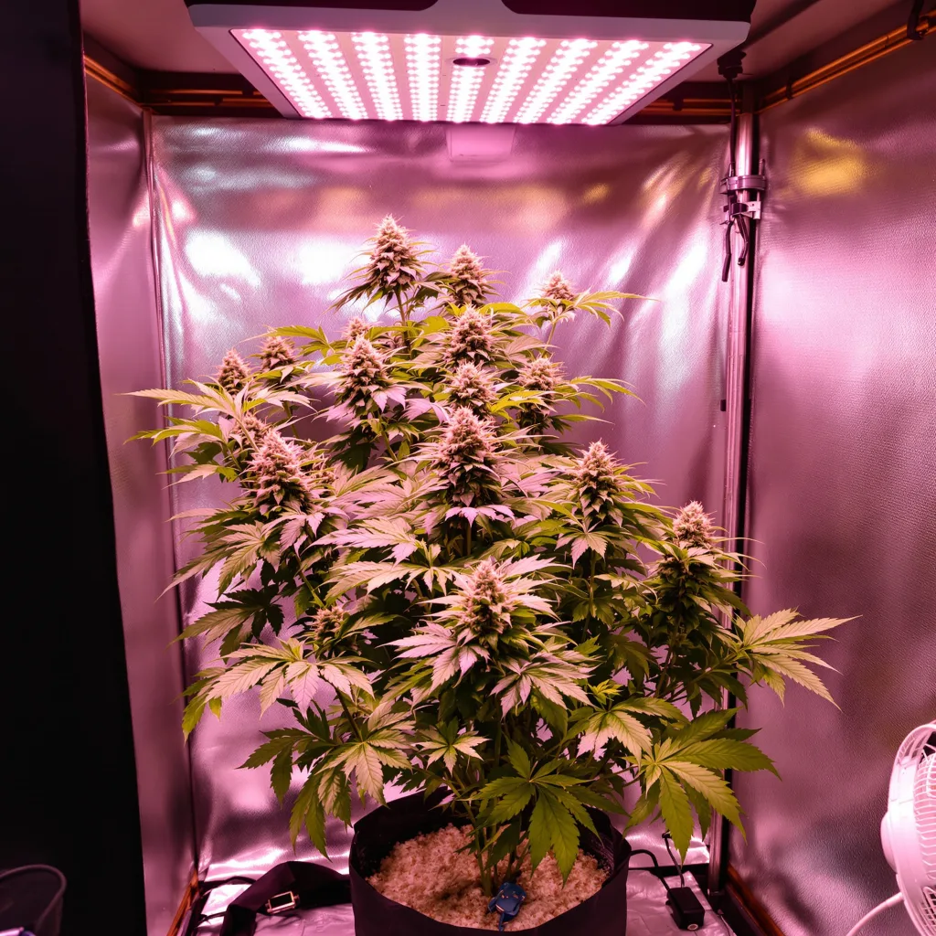 Planta de cannabis Whitaker Blues en fase de floración — 90-130 cm feminizada