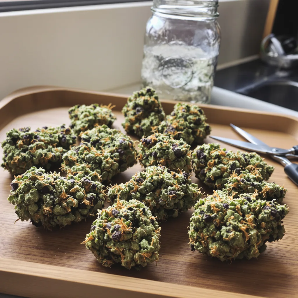 White Berry 60% indica / 40% sativa — flor con tricomas visibles