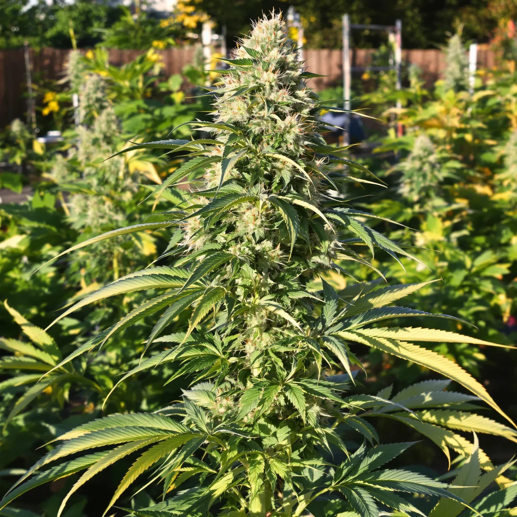 White Berry 60% indica / 40% sativa — flor con tricomas visibles