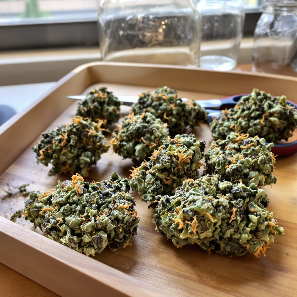 White Empress 76% indica / 24% sativa — flor con tricomas visibles